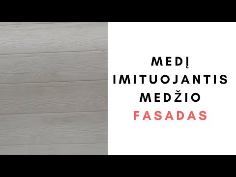 Namo fasadas su medžio imitacija